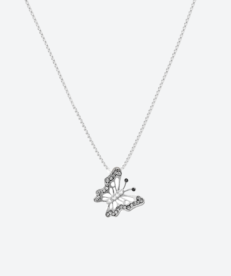 Silver Baby Butterfly Necklace